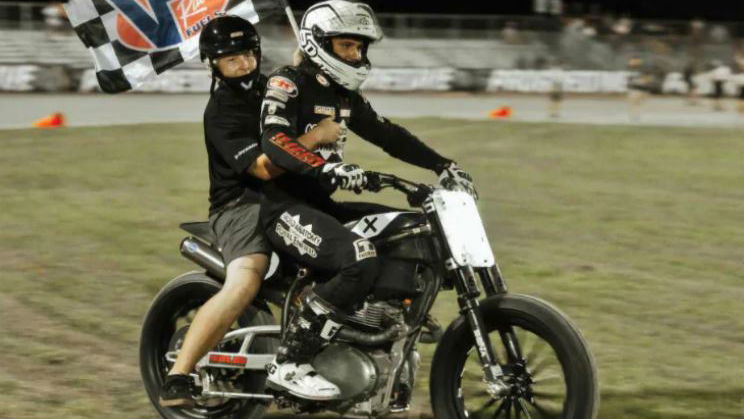 Royal Enfield flat track win